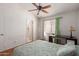 Bedroom featuring a ceiling fan and natural light at 2509 N Cheri Lynn Dr, Chandler, AZ 85225