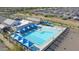 Aerial view of pool area showing the size and scope of this fabulous community amenity at 32881 N Hidden Canyon Dr, San Tan Valley, AZ 85144