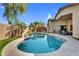 Backyard pool and patio for outdoor living at 32881 N Hidden Canyon Dr, San Tan Valley, AZ 85144