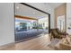Stunning indoor-outdoor flow showcasing seamless transition to a beautiful courtyard and exterior entertaining space at 3981 E Runaway Bay Pl, Queen Creek, AZ 85142