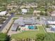 Aerial view of the luxurious estate showcasing the spacious layout, pool, and manicured grounds at 6633 E Horseshoe Rd, Paradise Valley, AZ 85253