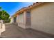 Outdoor patio with view of back yard and desert landscaping at 21483 N 65Th Ave, Glendale, AZ 85308
