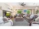 Comfortable living room with a large sectional sofa and view of the well-manicured backyard at 404 E Coconino Pl, Chandler, AZ 85249