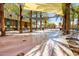 Inviting community splash pad featuring shade structures, tables, and seating areas at 4865 S Cylinder Way, Mesa, AZ 85212