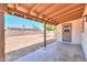 Covered patio area offering outdoor living space and views of the backyard at 6502 E Rustic Dr, Mesa, AZ 85215