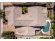 Aerial view of the house's roof, yard, and pool at 882 E Parkview Dr, Gilbert, AZ 85295