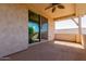 Covered upper balcony has concrete flooring and plenty of space at 882 E Parkview Dr, Gilbert, AZ 85295