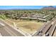 Aerial view of the neighborhood showing community amenities, buildings, and surrounding roads at 5995 N 78Th St # 2078, Scottsdale, AZ 85250
