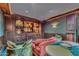 Luxurious home theater featuring plush seating, custom wood paneling, and a state-of-the-art entertainment system at 12240 S Honah Lee Ct, Phoenix, AZ 85044