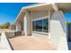 Exterior home view with brick columns, large window and gated front entry at 2178 E La Jolla Dr, Tempe, AZ 85282