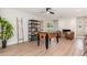Inviting living room with a foosball table, ladder decor, cozy seating, and a white brick fireplace at 2178 E La Jolla Dr, Tempe, AZ 85282