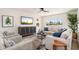 Bright and airy living room with comfortable seating, entertainment center, and a view of the outdoors at 2178 E La Jolla Dr, Tempe, AZ 85282
