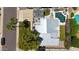 Stunning aerial view of home with a modern backyard, pool, and an entertainment area covered by a pergola at 2308 E State Ave, Phoenix, AZ 85020
