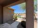 View of the backyard from the home's outdoor living area. Featuring pool at 6557 S Classic Way, Gilbert, AZ 85298