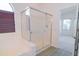 Bathroom featuring a shower with glass doors at 1463 W Mead Dr, Chandler, AZ 85248