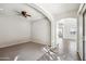 Spacious room with tile and carpet flooring, ceiling fan and neutral paint at 2930 E Quiet Hollow Ln, Phoenix, AZ 85024