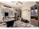 Office with wood-like flooring and ceiling fan at 30440 N 42Nd Pl, Cave Creek, AZ 85331
