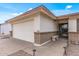 Close up of the house entrance, showing the two-car garage and an enclosed front entrance at 3407 E Pueblo Ave, Mesa, AZ 85204