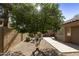 The tree in the backyard offers shade and beauty, a wonderful addition to this desert landscape at 4202 E Broadway Rd # 40, Mesa, AZ 85206