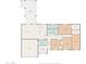 Detailed floor plan showcasing the layout of the house, including the bedrooms, bathrooms, and living spaces at 4840 E Sunnyside Dr, Scottsdale, AZ 85254