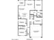 First floor plan featuring the kitchen, bedrooms, bathrooms, living spaces, and two-car garage at 5146 E Diatomite Dr, San Tan Valley, AZ 85143