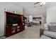 Open-concept living space with a view of the dining area and kitchen at 5146 E Diatomite Dr, San Tan Valley, AZ 85143