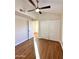 Bright bedroom with vaulted ceiling, wood floors, closet and neutral decor at 5640 E Bell Rd # 1098, Scottsdale, AZ 85254