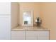 Stylish white cabinets and countertop area offer ample storage and counter space at 6244 W Clouse Dr, Phoenix, AZ 85033