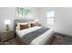 Comfortable bedroom with stylish decor, including a decorative blanket and modern lamps at 15510 W Deanne Dr, Waddell, AZ 85355