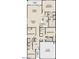 Spacious four bedroom home floor plan with a combined kitchen, dining area, and Gathering room layout at 15510 W Deanne Dr, Waddell, AZ 85355