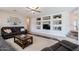 Comfortable living room with decorative wall niches, open access to stairs at 3053 S Canfield --, Mesa, AZ 85212