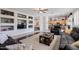 Living room with decorative wall niches, open access to kitchen, and comfortable seating arrangement at 3053 S Canfield --, Mesa, AZ 85212