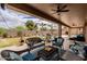 Outdoor patio is ideal for dining, relaxation, and outdoor entertaining at 3053 S Canfield --, Mesa, AZ 85212