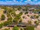 Aerial shot of park with walking bridge, playground, and lush greenery, perfect for Gathering outings at 617 W Gibraltar Ln, Phoenix, AZ 85023