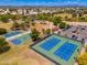 Aerial view of park featuring tennis courts, lush greenery, and recreational facilities, ideal for active living at 617 W Gibraltar Ln, Phoenix, AZ 85023