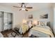 Bedroom features closet and twin beds at 8222 E Sheridan St, Scottsdale, AZ 85257