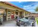 Cozy outdoor patio with comfortable seating and dining area at 8222 E Sheridan St, Scottsdale, AZ 85257