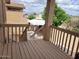 Inviting balcony with wooden railing and gazebo, perfect for relaxing outdoors at 921 S Val Vista Dr # 28, Mesa, AZ 85204
