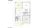 Layout of the home's first floor, showing the kitchen, living area, office, and garage at 1450 E Prescott St, Gilbert, AZ 85298