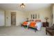 Spacious bedroom with neutral colors, two beds, and ensuite bathroom access at 19541 N Rim Dr, Surprise, AZ 85374