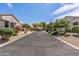 Scenic street view featuring lush green trees and landscaped yards in a well-maintained neighborhood at 20307 N Painted Sky Dr, Surprise, AZ 85374