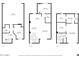 Detailed floorplan showcasing the layout of the home's three floors at 2315 N 52Nd St # 102, Phoenix, AZ 85008