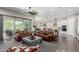 Bright living area with an open layout, connecting to the kitchen and featuring sliding glass doors at 2835 E Donald Dr, Phoenix, AZ 85050