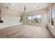Open living area with desert views, natural light, neutral paint, ceiling fan and recessed lighting at 4684 E Coachwhip Rd, Cave Creek, AZ 85331