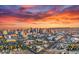 Panoramic aerial view of the city at sunset, showcasing the skyline and vibrant colors at 706 E Washington St # 207, Phoenix, AZ 85034