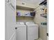 Functional laundry room with washer, dryer, shelving and room to get the laundry done at 7832 E Osage Ave, Mesa, AZ 85212