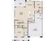 Open-concept floor plan featuring a spacious great room, kitchen with island, and a convenient two-car garage at 11423 E Utah Ave, Mesa, AZ 85212