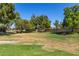 Picturesque golf course view with lush greenery, mature trees, and a tranquil pond at 17119 N Joshua Path, Surprise, AZ 85374