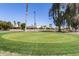 Putting green surrounded by lush landscaping and residential houses at 17119 N Joshua Path, Surprise, AZ 85374