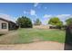 Large grassy backyard enclosed by a privacy fence, perfect for outdoor activities and relaxation at 17806 N 54Th Ln, Glendale, AZ 85308